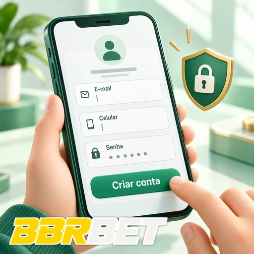 BBRBET — ilustração de preenchimento de formulário para criar uma conta no celular